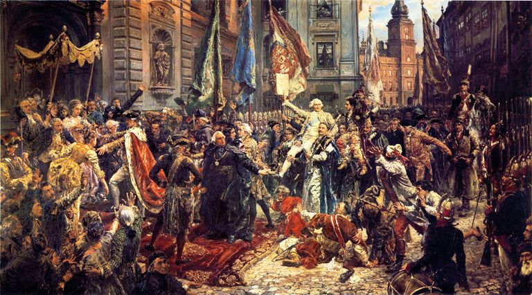 Obraz Jana Matejki "Konstytucja 3 Maja 1791 roku", namalowany w 1891 r., znajdujący się w zbiorach Zamku Królewskiego w Warszawie.